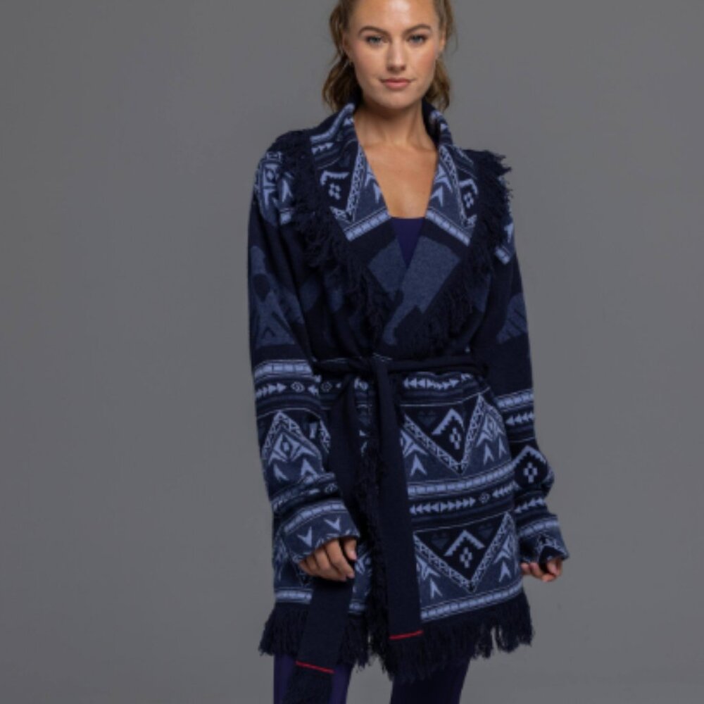 new Greyson LUXORY Cashmere Wool Wolf Canyon Belted Cardigan $530 RETAIL 267